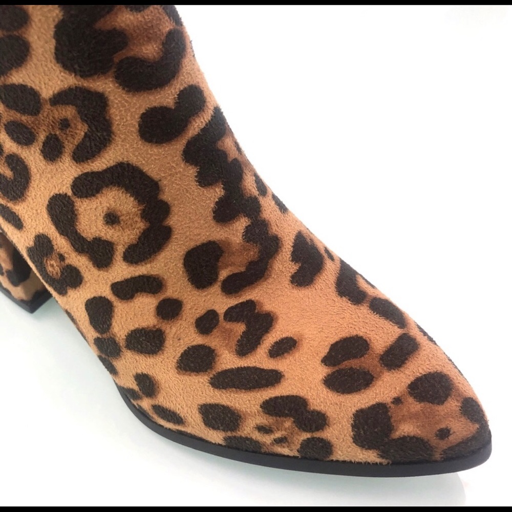Leopard Printed Bootie Block Heel - image 5